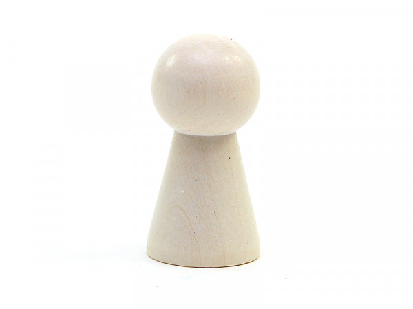 Grosse Spielfigur aus Holz 4cm - Weiss
