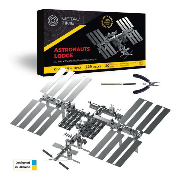 Astronauts lodge, Raumstation ISS - 3D Metallbausatz - Metal Time