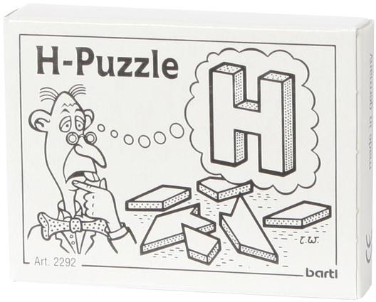 Das H Puzzle - Mini Holz Geduldspiel
