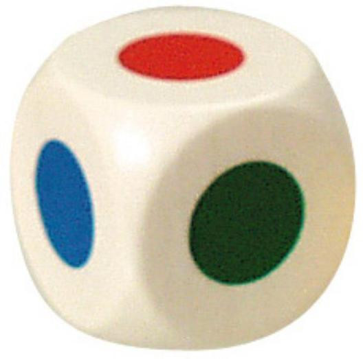 Farbwürfel 20mm - Würfel mit Farbpunkten