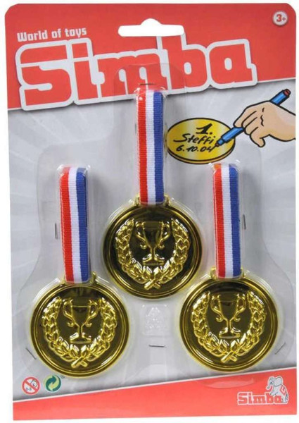 Set mit 3 goldigen Medaillen - zum Beschriften