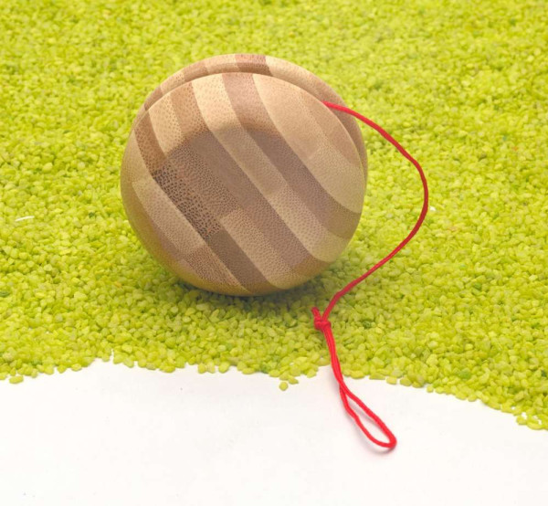 Jo-Jo aus Bambus - gestreift