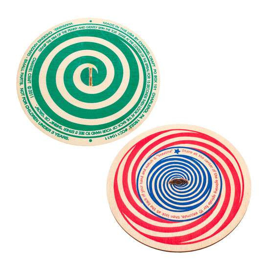 Magic Penny Kreisel - Holz - zufällige Farbe