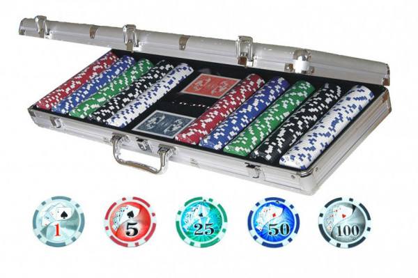Poker Koffer mit 500 Laserchips