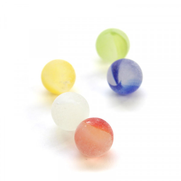 Glasmurmel 14-17mm - frosted rainbow