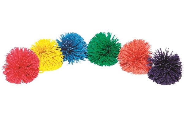 Buschwusch Zottelball uni - Set mit 6 Stück