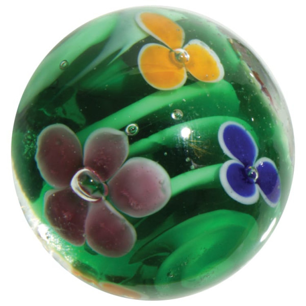 Handgemachte Murmel 16mm - Wasserlilie