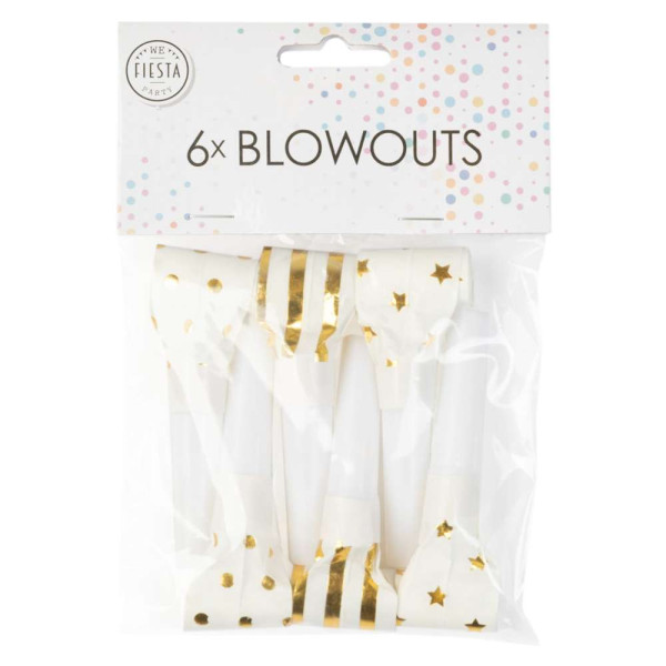 Luftrüssel - mit Goldfolie - 6 Stk