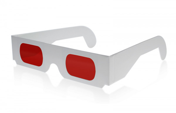 Decoderbrille aus Papier - rot