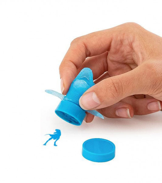 Stempel mit Finger-Dino - glow in the dark