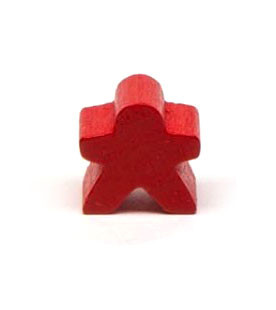 Spielfiguren Meeple klein - Rot