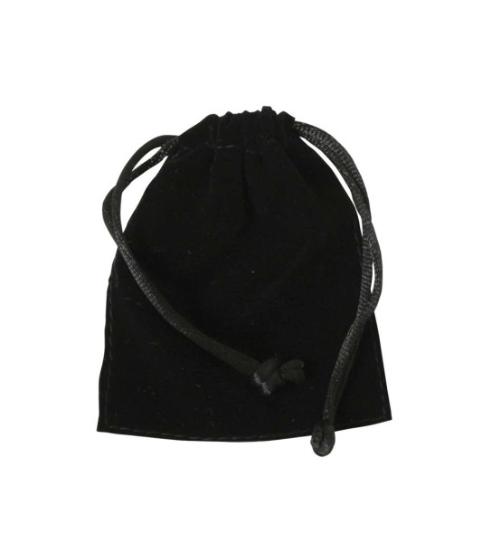 Samtbeutel 8,5x7cm - schwarz