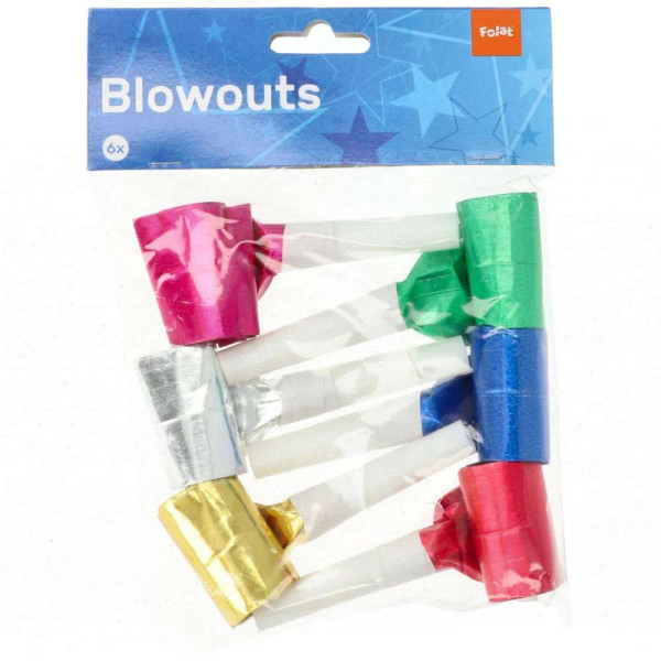 Tröte Luftrüssel metallic - Set mit 6 Stk