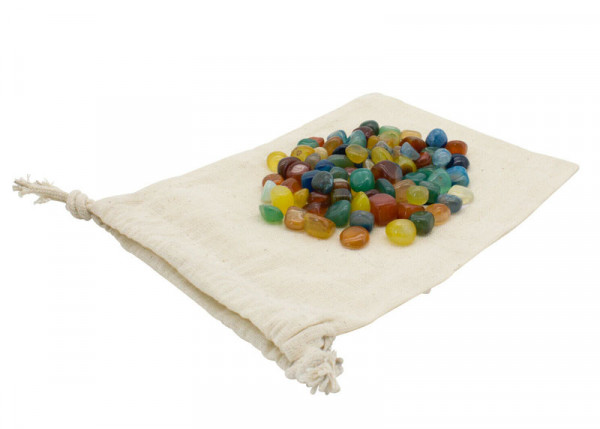 Echte Edelsteine naturfarben, 1 Beutel 90 Stück