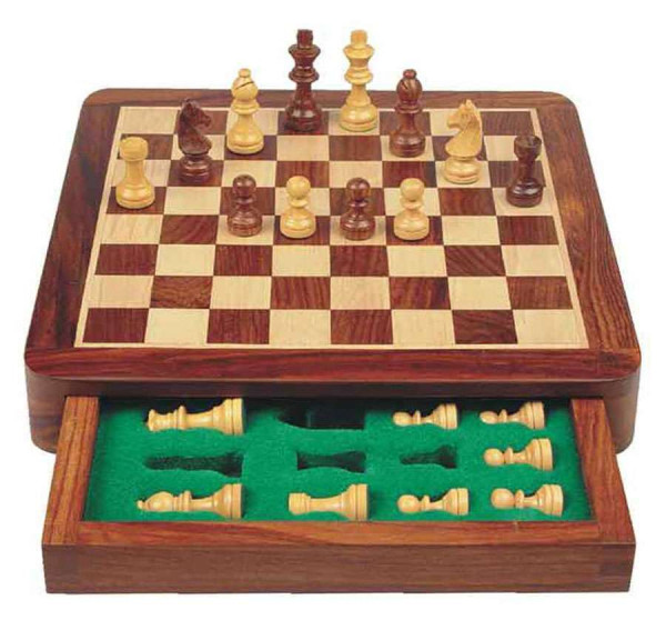 Schachspiel magnetisch 19cm - mit Schublade