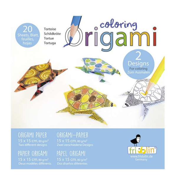 Origami Set zum Ausmalen - Schildkröten