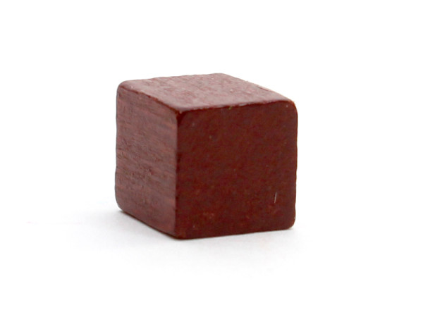 Spielfigur Holzwürfel blanko 1cm - Braun