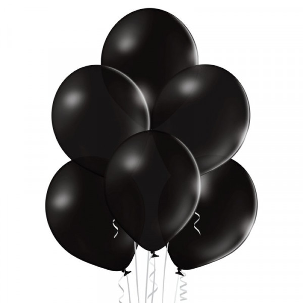 Deko Luftballons 33cm - Set mit 8 Stk - Schwarz