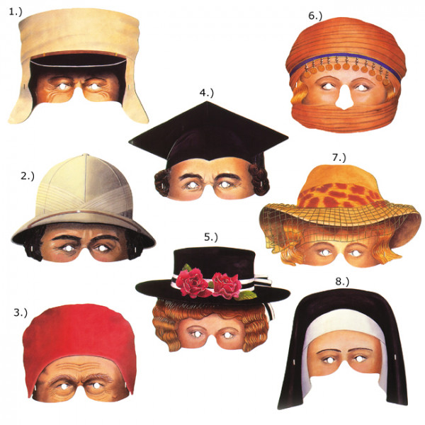 Papier Maske - Party Pairs - Preis für 1Stk