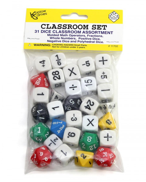 Mathematik Würfel Classroom-Set mit 31 Würfeln