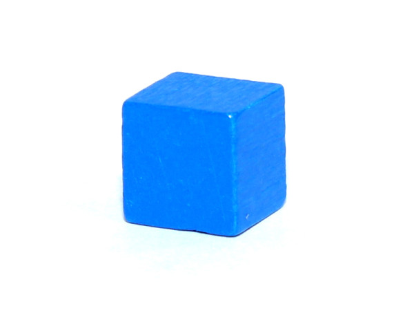 Spielfigur Holzwürfel blanko 1cm - Blau