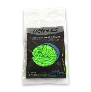 YoYo Ersatzschnüre Set mit 6 Stück - neongrün