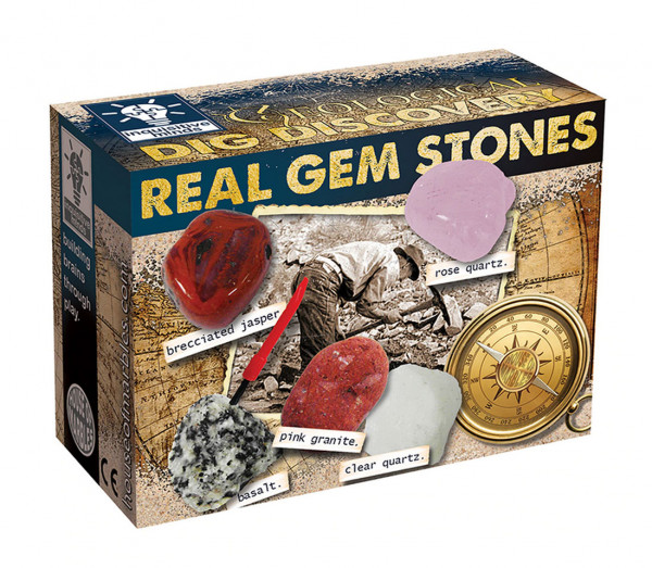 Kleines Ausgrabungsset mit Halbedelsteinen