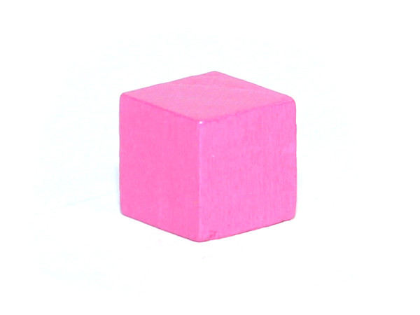 Spielfigur Holzwürfel blanko 1cm - Pink
