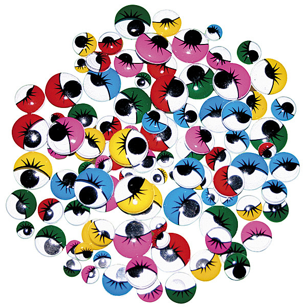 Wackelaugen - Verschiedene Grössen und Farben - Set mit 100 Stück