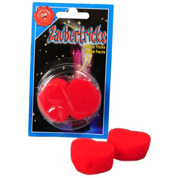2 Schaumstoff-Herzen Zaubertrick