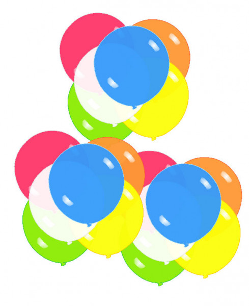 Rundballons bunt und gross, 43cm - Set mit 100 Stk