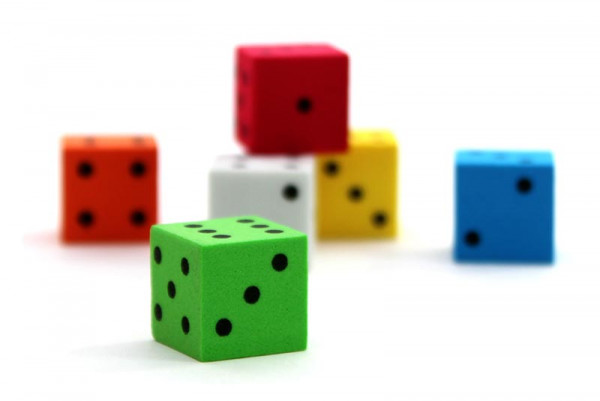 Schaumstoff Würfel mit Punkten - Grösse 16mm