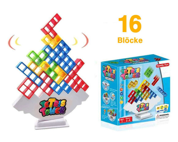 Tetra Tower 16 Blöcke - das Tetris Balance Spiel
