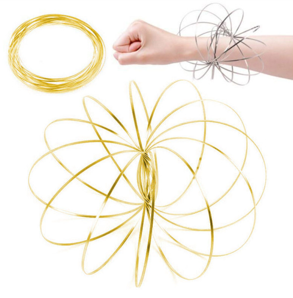 Magische Arm Metallspirale - Gold - Magic Flow Ring Toroflux