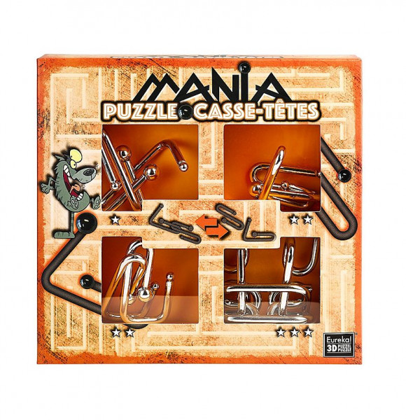 Puzzle Mania, Set mit 4 Drahtpuzzles