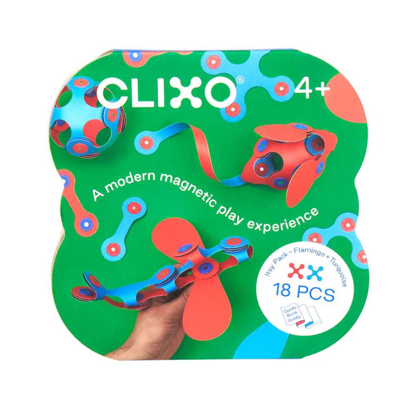 CLIXO Itsy Pack - Flamingo / Türkis mit 18 Teilen