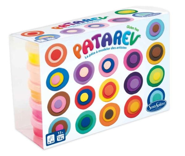 Patarev Knetmasse - Set mit 15 Farben