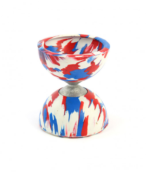 Diabolo Harlekino klein - weiss-rot-blau