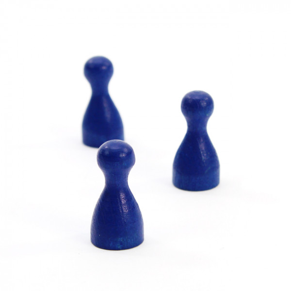 Spielfigur Holz 24mm - Halmakegel - Dunkelblau