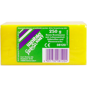 Kinder- und Spielknete - Block a 250g - gelb