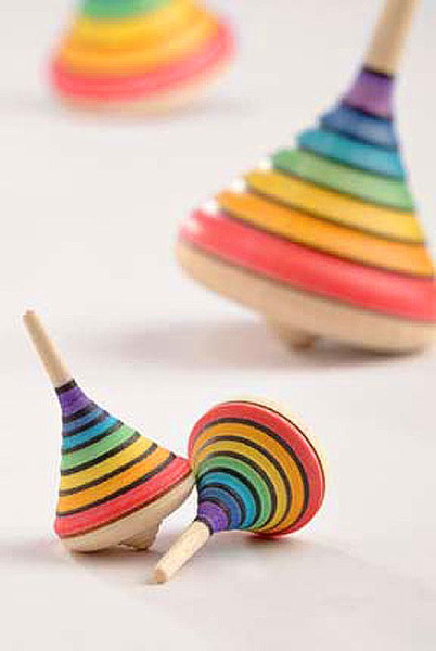 Mini Kreisel Regenbogen im Glas