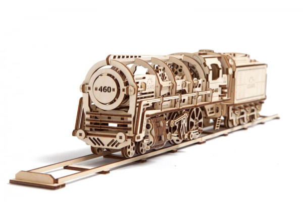 Ugears - mechanischer Holzbausatz - Dampflokomotive