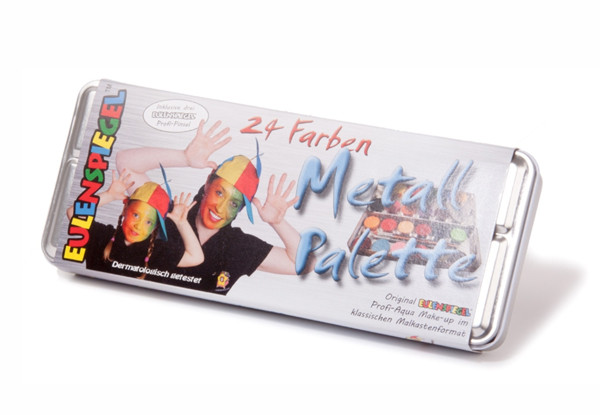 Eulenspiegel Profi-Schminkfarben 24er-Palette Blech