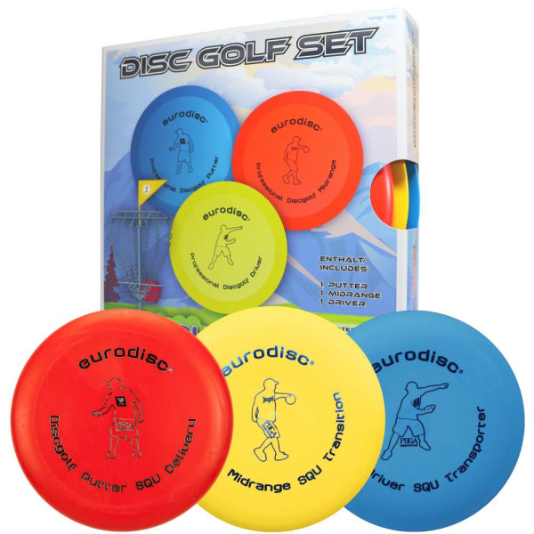 Discgolf-Set mit 3 Scheiben
