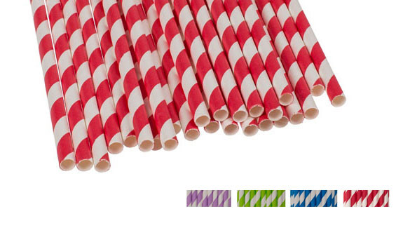 Papier-Trinkhalme - Set mit 25 Stück