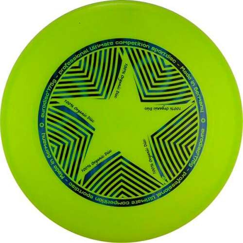 Frisbee Eurodisc 175g Organic Ultimate Star - neongelb