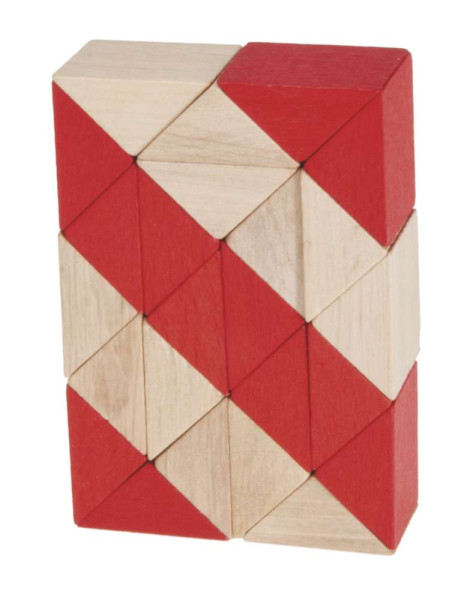 Snake-Puzzle natur/rot - Schlangenpuzzle aus Holz