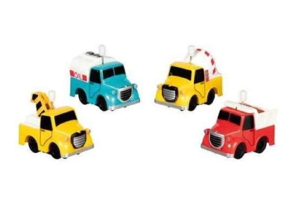 Fahrzeug zum Aufziehen - dreht an der Tischkante