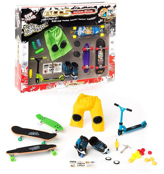 Finger Skateboard - Grip & Tricks 5 Riders Box