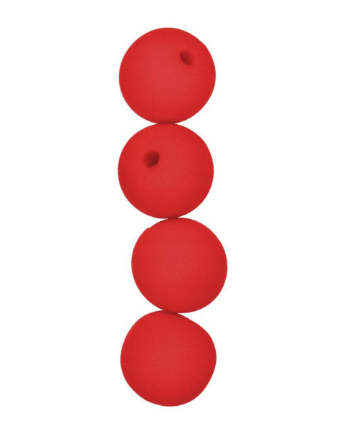 Clownnase Schaumstoff - rot 4er Set